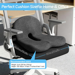 jpinlr memory foam L-shaped cushion adapts to body for sustained comfort