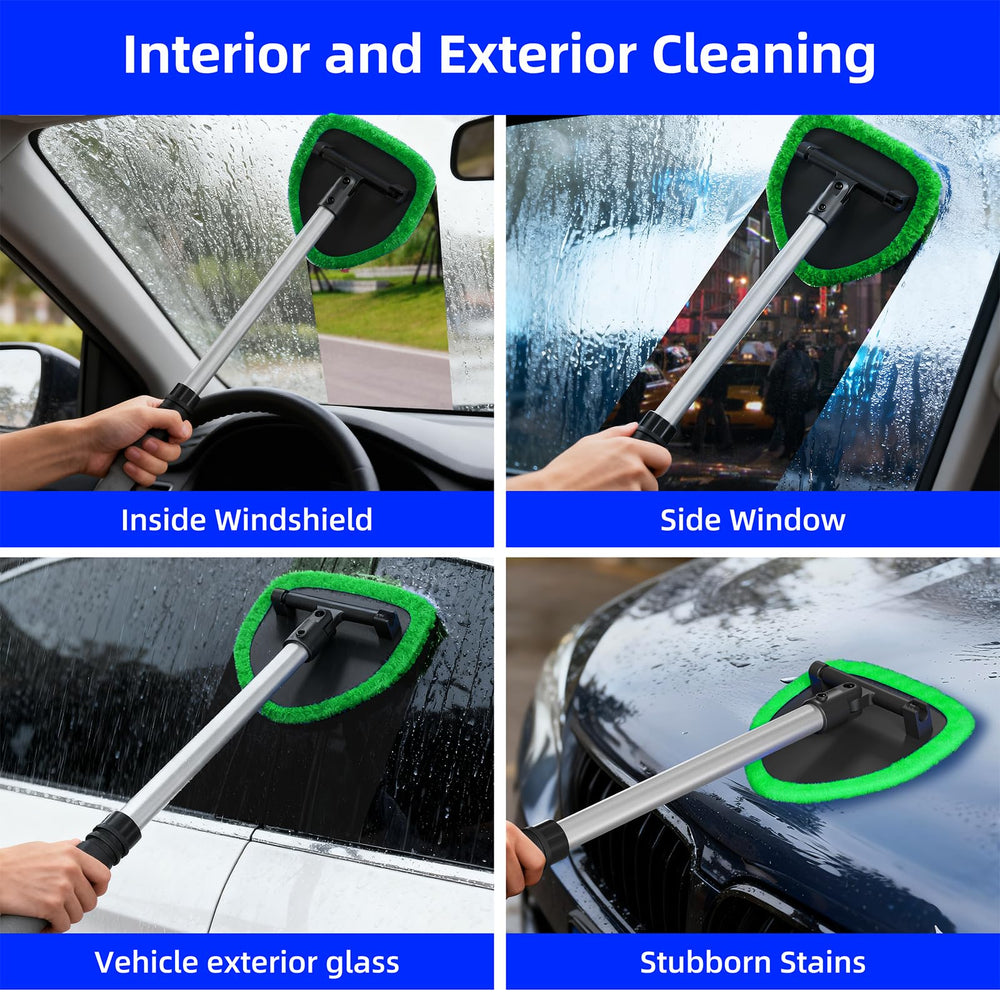 JPJCOOY 360° swivel head maintains contact on curved windshields