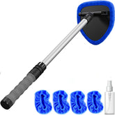 JPJCOOY windshield cleaner with extendable aluminum handle for hard-to-reach windshields.