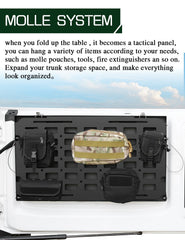 JROAD Bronco tailgate table MOLLE attachments keep gear organized