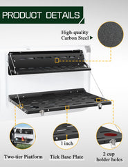 JROAD Bronco tailgate table uses wire rope and buckle for smooth folding