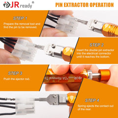 JRready DAP-D173 in-use with Molex demonstrates professional-grade pin removal.
