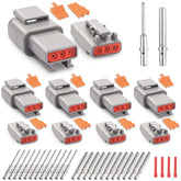 JRready Deutsch DTM 3-pin kit cover, organized set for easy installation.