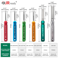 JRready Deutsch terminal removal tools for 4-20 contacts in use