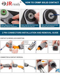 JRready DTM 2-pin connectors suit motorcycle, car, and marine projects