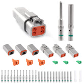 JRready ST6114 DT 4-pin connector front view showing waterproof design for rugged use