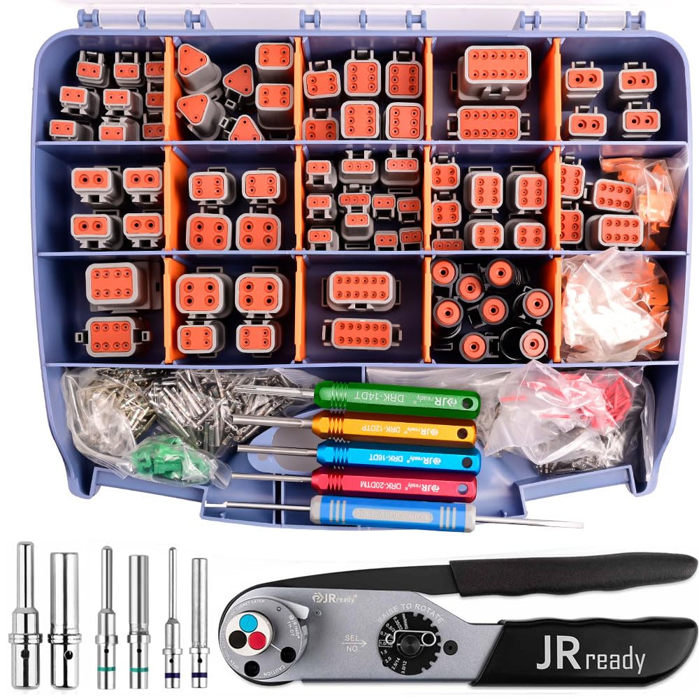 JRready ST6306-1 turret crimp tool with color-coded cores for 12-20 AWG crimps
