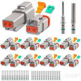 JRready ST6318-201 DT 2-pin kit overview with rugged waterproof connectors for automotive use