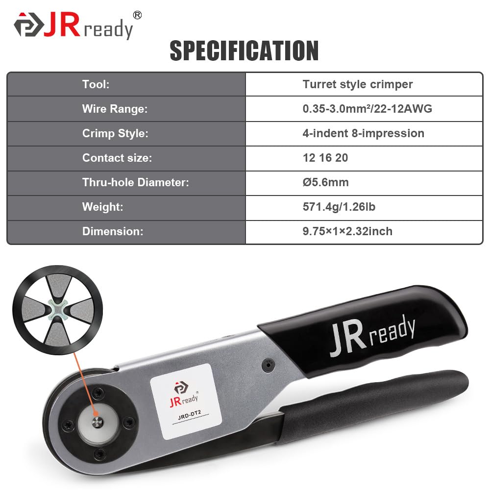 JRready enlarged yellow seals 14awg simplify wire entry and seal protection.
