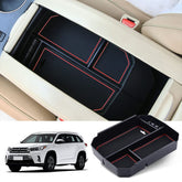 JSCARLIFE armrest storage box in Highlander console keeps items organized.