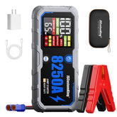 JSCUSTOMKING 8250A jump starter front view, ready for powerful car starts on the road.