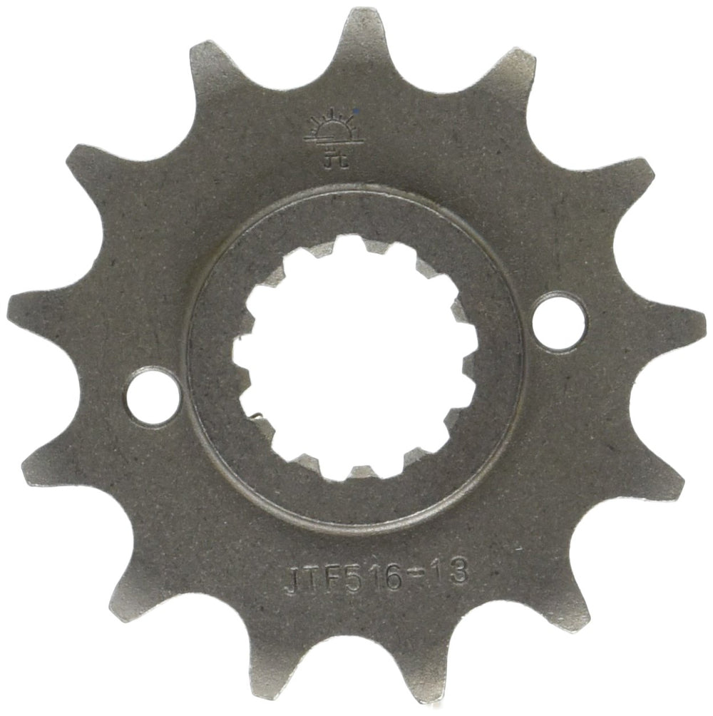JT Sprockets JTF516.13 13T front sprocket in black for durable power transfer.