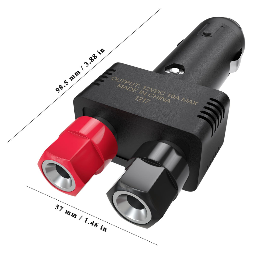 Jtron red and black 1m extension cable ready for in-vehicle power.