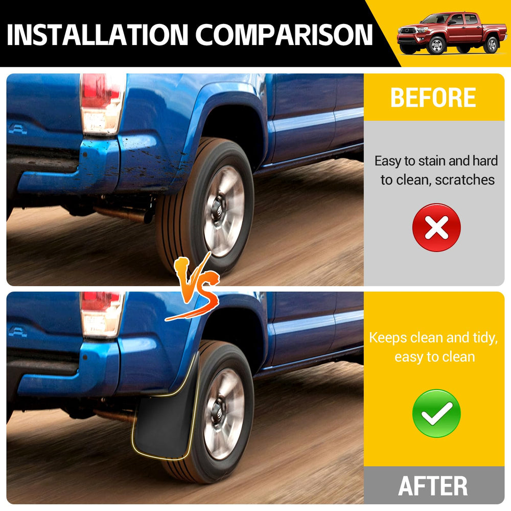 JTYZSM mud flaps no-drill installation provide quick fit with included hardware
