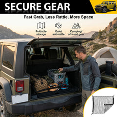 JTYZSM durable mesh panels protect and organize groceries and gear