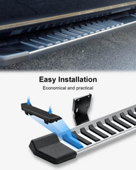 JUFWKO running board pad fitment-angles showing vehicle alignment compatibility