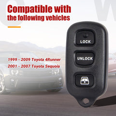 Jugmew Toyota Sequoia remote back view emphasizing compact shape