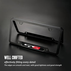 JULOPO license plate frame matte finish detail highlights stylish, low-reflection look.