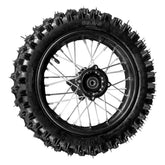 Julymoda 80/100-12 rear wheel assembly with disc brake for dirt bikes, reliable braking.