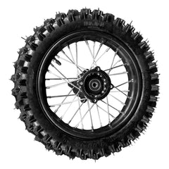 Julymoda 80/100-12 rear wheel assembly with disc brake for dirt bikes, reliable braking.