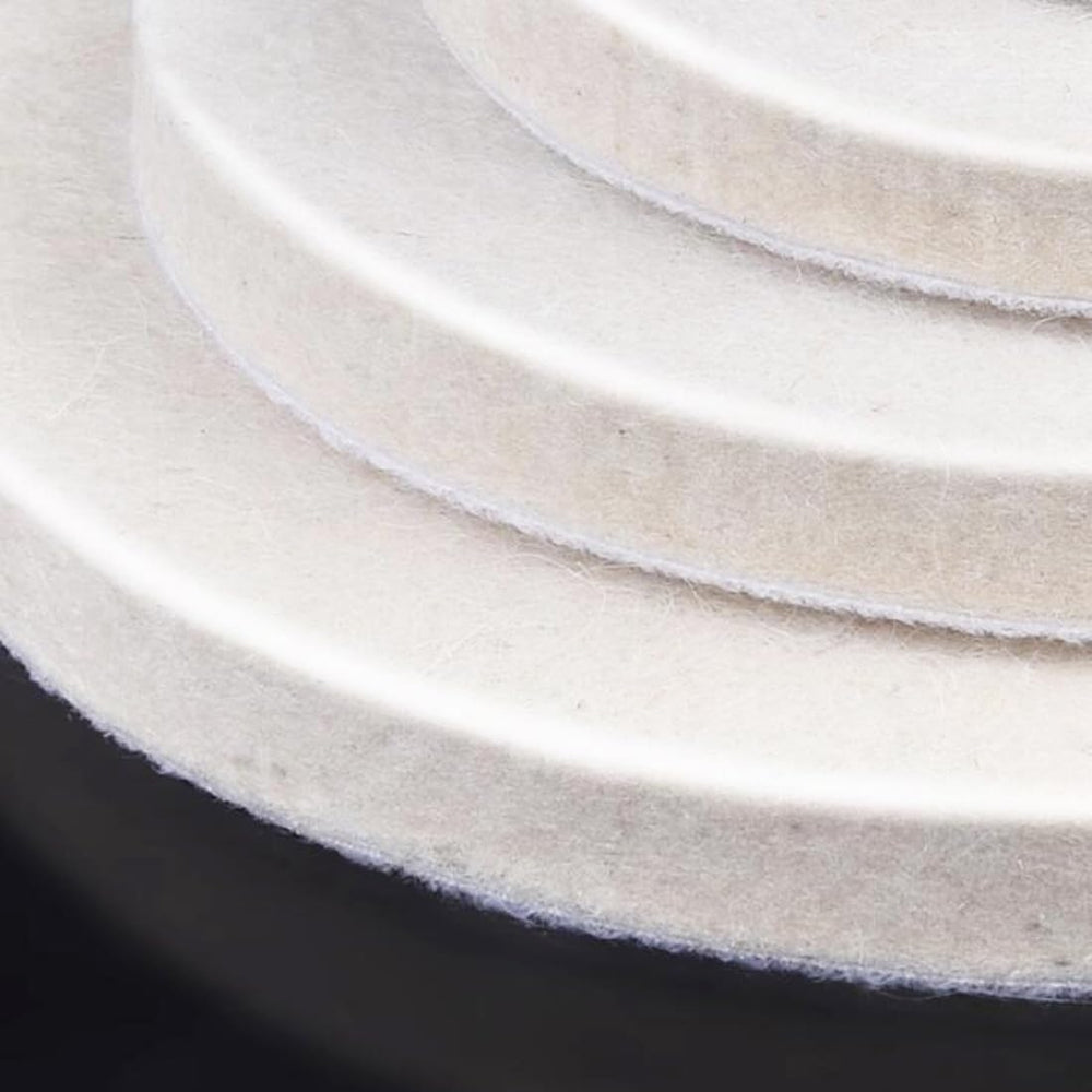 Junlixn wool polishing pad with flocked backing for easy attachment