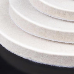 Junlixn wool polishing pad with flocked backing for easy attachment