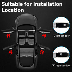 Red logo door light cover adds premium Alfa Romeo styling at night