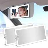 Junyaoxuan 2-pack car visor mirror with lights for easy makeup in day or night