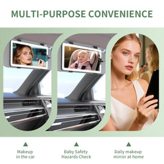 Junyaoxuan secure hook and loop mount keeps mirror stable on the visor
