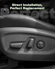 JUQAFY power seat switch close-up showing durable button design for smooth operation.