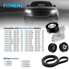 JURPLIX idler pulley kit for Mercedes promotes smooth belt movement