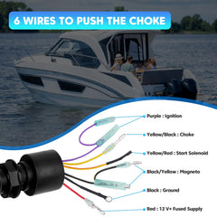 JURPLIX ignition switch 6-wire connector detail for secure marine wiring.