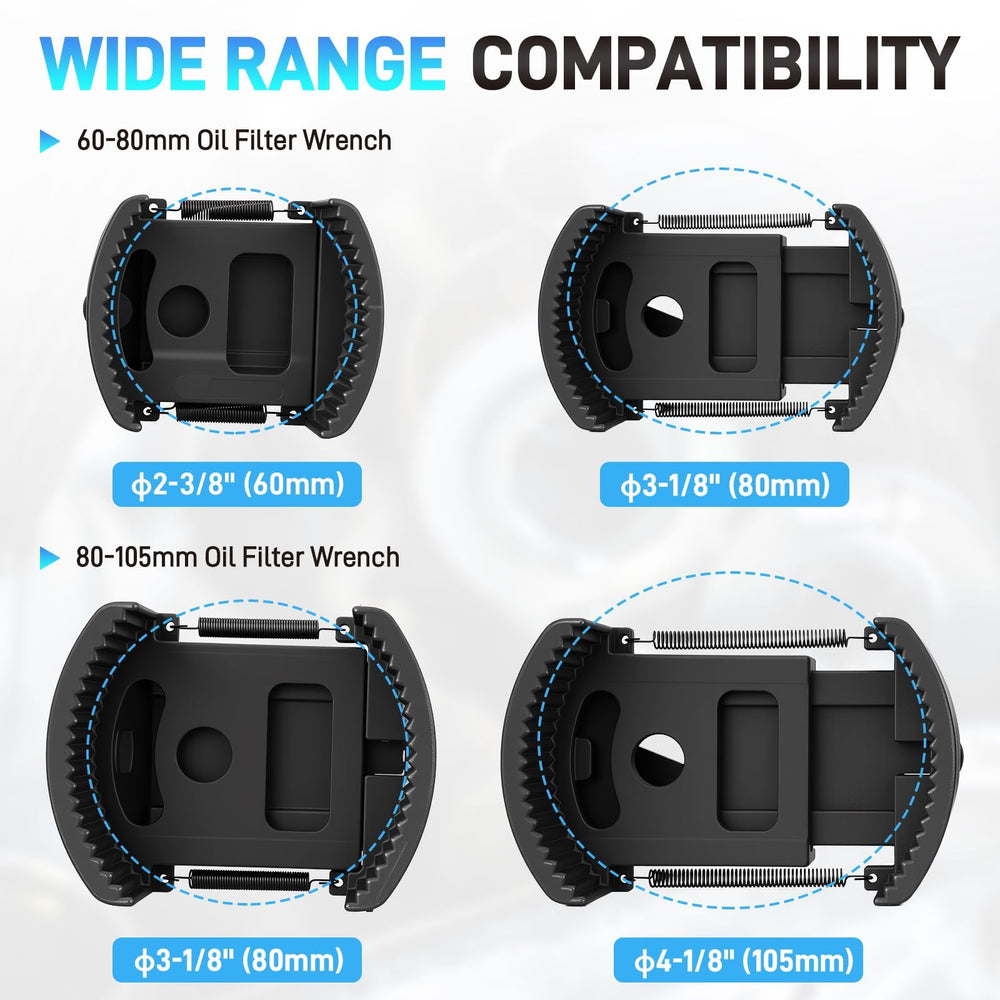 JURPLIX oil filter wrench 80-105mm versatile fit for heavy-duty filters.