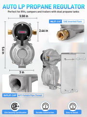 JURPLIX 48-inch stainless braided regulator hose for durable connections.