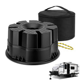 JURPLIX trailer jack block with 6-inch lift for easier RV leveling on uneven terrain.