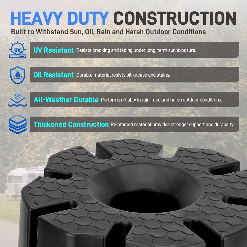 JURPLIX jack block drainage design helps prevent water buildup after rain.