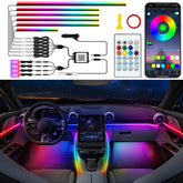 Jushope car LED strip startup-scan showcases customizable color on startup