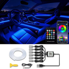Jushope car LED strip powered by USB for quick interior lighting setup.
