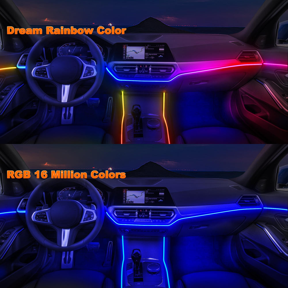 Jushope interior LED strip provides bright, uniform lighting for the vehicle cabin