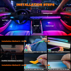 Jushope music sync lights respond to your car's rhythm for atmosphere.