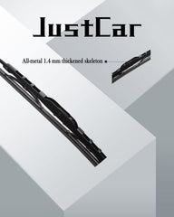 JustCar metal-frame wiper blade delivers stable, quiet wiping.