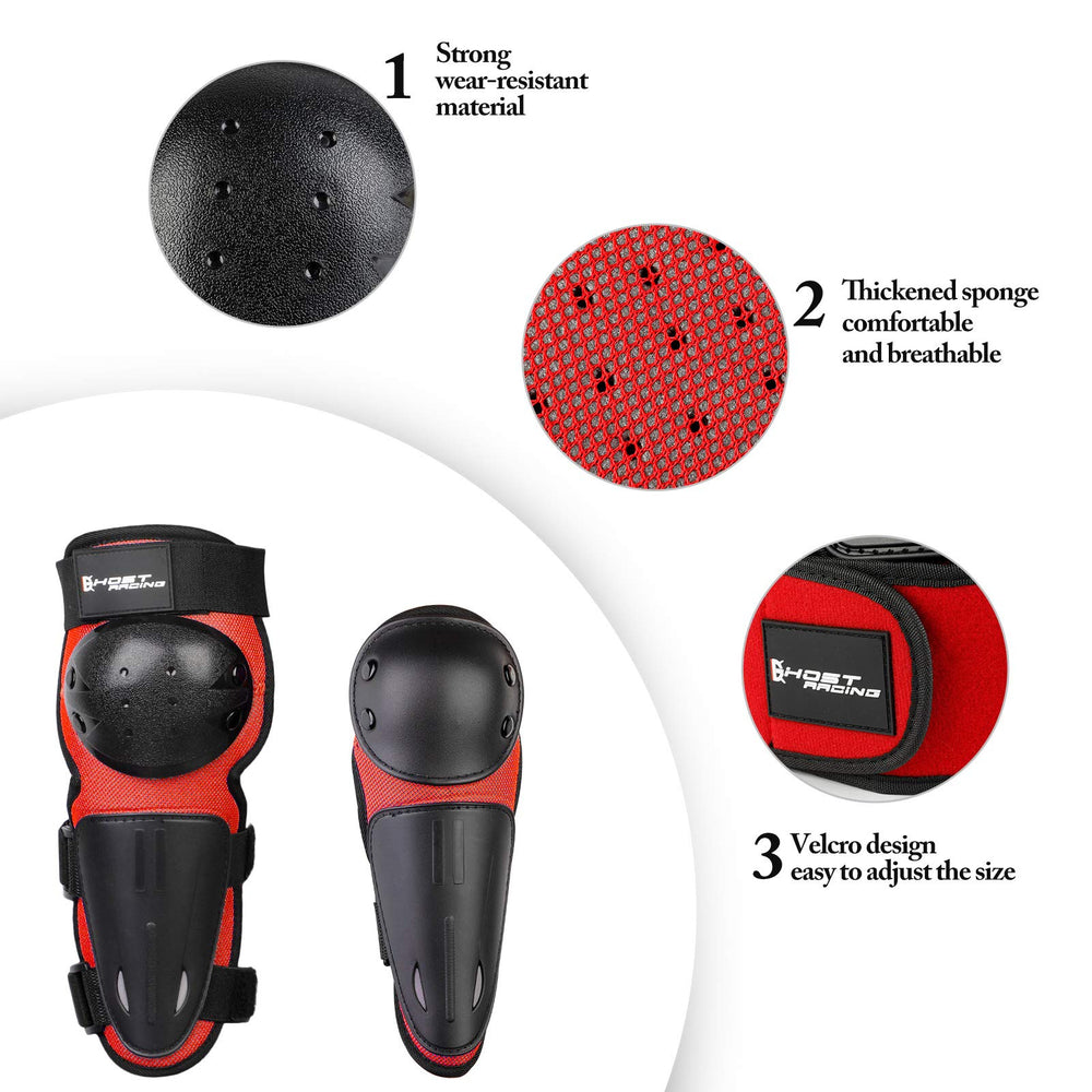 JUSTDOLIFE youth dirt bike knee pads with secure cushioning