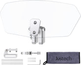 Justech windshield extension spoiler enables improved wind deflection on motorcycles.