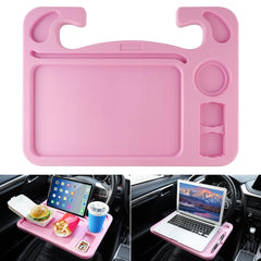 JUSTTOP 4-in-1 steering wheel desk with laptop slot for on-the-go productivity.