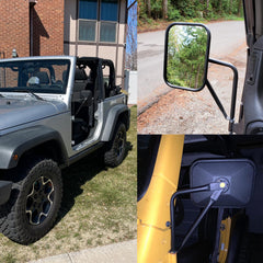 JUSTTOP mirrors off sturdy steel arm and ABS shell resist corrosion
