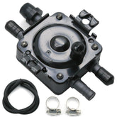 JUUDDENPARTS 149-1982 fuel pump valve front view; durable aluminum body.