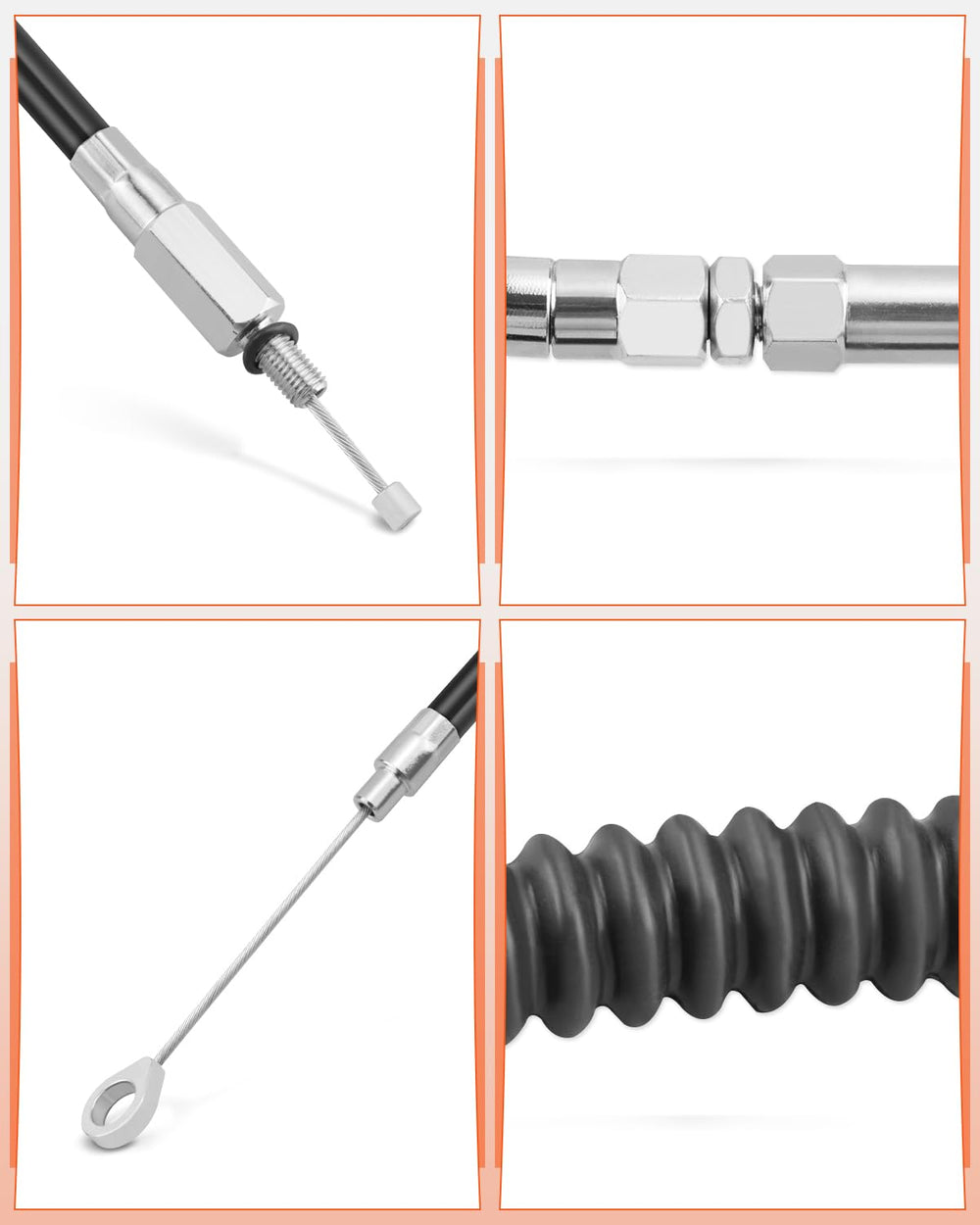 JUWEVAZU 62.9-inch clutch cable length fits varied handlebars