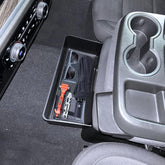 JWSIROU large-capacity hanging tray for Silverado 1500; expands under-armrest storage.