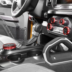 JWWY interior decor upgrade in red for cohesive cabin look