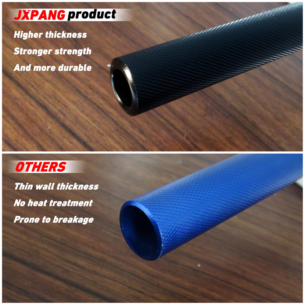 JXPANG dirt bike handlebars close-up showing foam pad included for comfort.